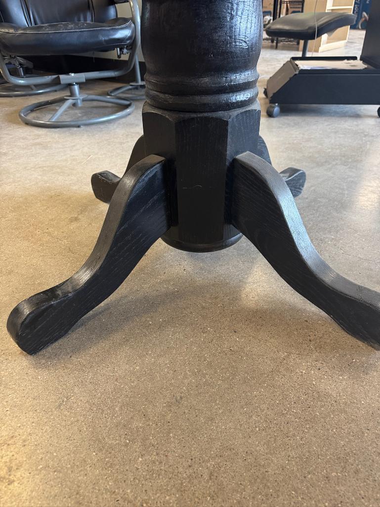 Used Large Black Round Retail Display Table
