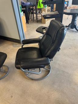 Used Office Swivel Lounging Chair with Foot Rest