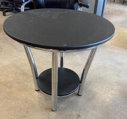 Used Small Round Black Coffee Table