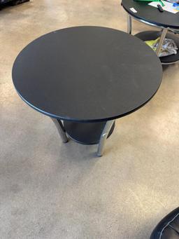 Used Small Round Black Coffee Table