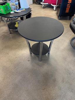 Used Small Round Black Coffee Table