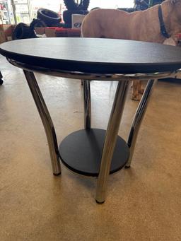 Used Small Round Black Coffee Table