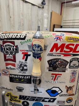 Draft Draw Beer Refrigerator by Shelvador w/ PBR Tap Handle