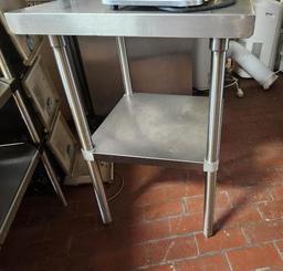 Stainless Steel Prep Table w/ Lower Shelf, 24in x 24in x 36in H