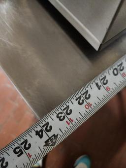 Stainless Steel Prep Table w/ Lower Shelf, 24in x 24in x 36in H