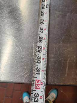 Stainless Steel Prep Table w/ Lower Shelf, 32in x 32in x 36in