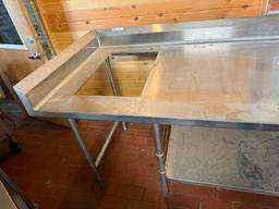 Universal SPG Stainless Steel Prep Table w/ Lower Shelf, 108in x 36in x 36in w/ Pan Insert Cut-Out,