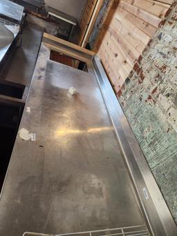 Universal SPG Stainless Steel Prep Table w/ Lower Shelf, 108in x 36in x 36in w/ Pan Insert Cut-Out,
