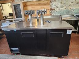 TRUE TDD-3-HC 69in Direct Draw Draft Beer System w/ 3-Keg Capacity, 2 Tap Towers