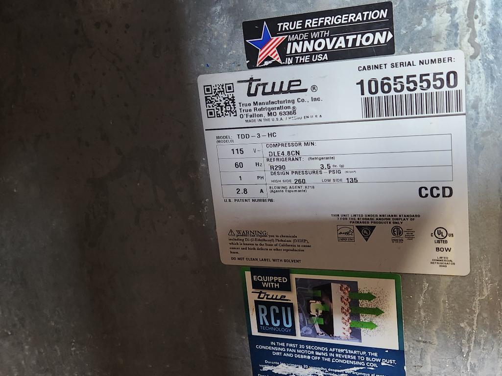 TRUE TDD-3-HC 69in Direct Draw Draft Beer System w/ 3-Keg Capacity, 2 Tap Towers