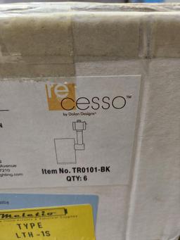 re cesso Track Light Matte Black, 7.5W LED MR16 or 50W Max Halogen GU10 Base, Type LTH-1S Meletio