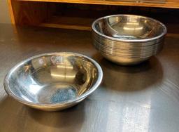 Lot of 24, Stainless Steel Mixing Bowls, 8in Diameter