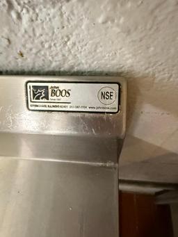 Stainless Steel Prep Table w/ Lower Shelf, Back Splash, Commercial Can Opener, 36in x 30in x 36in