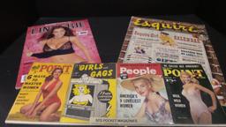 50's Magazines, Pin up Covers, An edition of esquire with a pin-up Calendar and Other old photos