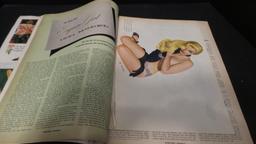50's Magazines, Pin up Covers, An edition of esquire with a pin-up Calendar and Other old photos