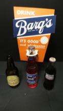 Barq's Root Beer Display-Fifties /Sixties W/ a mid seventies Full Diet Coke Bottle + Capitol Diner