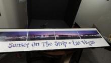17 Framed Las Vegas Prints and Puzzles- "Sunset on the strip was a professional photo and framed by