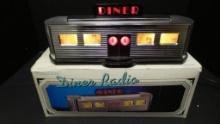 Chrome Diner Radio - Working - Can also be a Nite light - LIGHTUP