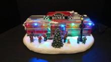 Enchanted Forest-Rockys Diner- LIGHTUP & Music #1 - Plays 8 Christmas Songs