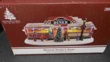 Enchanted Forest-Rockys Diner- LIGHTUP & Music #2 New In Box - Plays 8 Christmas Songs
