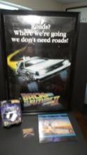 Back To The Future Advance Poster - Laser disc-Patch & Mini Mites unopened Time Machine