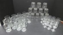 36 Bar Glasses- 12 Whiskey, 12 Snifter/Sampler, and 12 Beer Shot