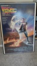 Original Framed Back To the Future Movie Poster. From the 1980's-Single Sided- Dry Mounted