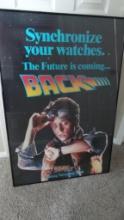 Original Framed Back To the Future 2 Advance Movie Poster. -With glass