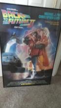 Original Framed Back To the Future 2 Movie Poster. -With glass