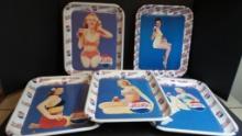 Pepsi Serving Tray Collection- Rare set all together from 1994