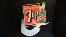7-Up Flanged Sign- Mint Condition