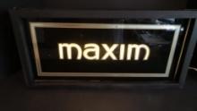 Las Vegas Slot Machine Light- Maxim Hotel Casino- Bally Slot Machine Front Glass