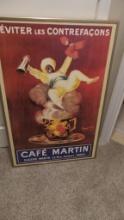 Cafe Martin Framed Poster-No Glass