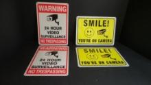 4 New Video surveillance Signs- New