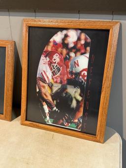Pair of Nebraska Cornhusker Framed Photos, Matted