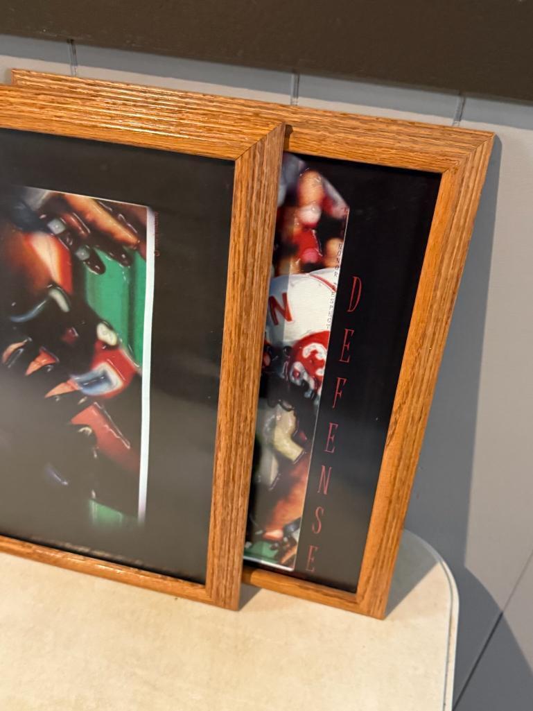 Pair of Nebraska Cornhusker Framed Photos, Matted