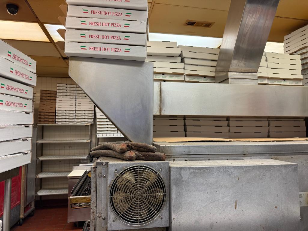 Middleby Marshall PS570S Double Deck Conveyor Pizza Ovens on HD Trolley