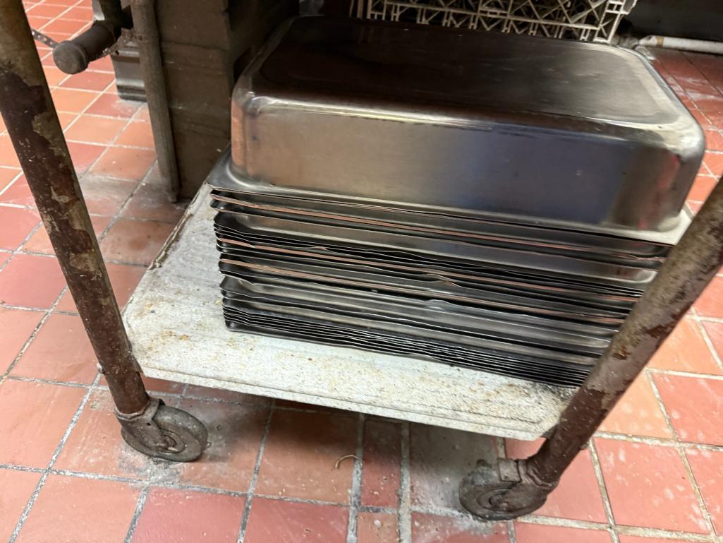 Stainless Steel Prep Table w/ Lower Shelf, 2 Upper Shelves, Mobile Base, 72in