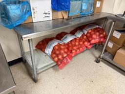 Stainless Steel Prep Table w/ Lower Shelf, 72in x 30in