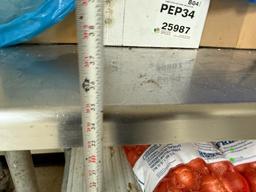 Stainless Steel Prep Table w/ Lower Shelf, 72in x 30in