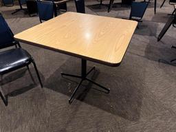 Lot of 4, Restaurant Tables, Square, 36in x 36in x 30in, Laminate Top, Sold 4x's $