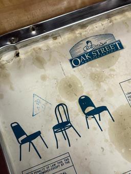 Lot of 25 Stack Chairs, Metal Frames, Padded Seats and Backs, Mixed Colors, Normal Wear & Tear