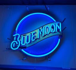 Blue Moon Neon Beer Sign
