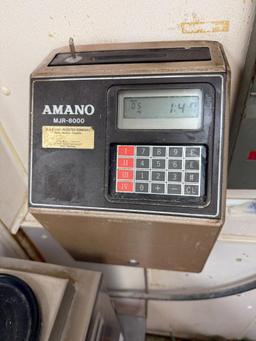 Vintage Amano MJR-8000 Time Clock System w/ Card File