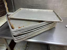 Lot of 12, Full-Size Sheet Pans, 26in x 18in ea, All for One Bid, Used