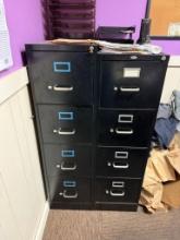 Metal Four Drawer File Cabinets, One Key