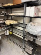 Lot of 9, HD Square Tube Restaurant Shelving Units, 73in x 48in x 18in ea. / Sold 9x's High Bid