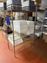 Lot of 2, HD Restaurant Shelving Units, 73in x 48in/36in x 24in - Sold 2x $