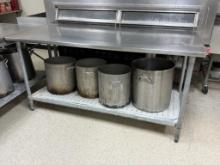Stainless Steel Prep Table w/ Lower Shelf, 72in x 30in