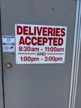 Deliveries Accepted Sign
